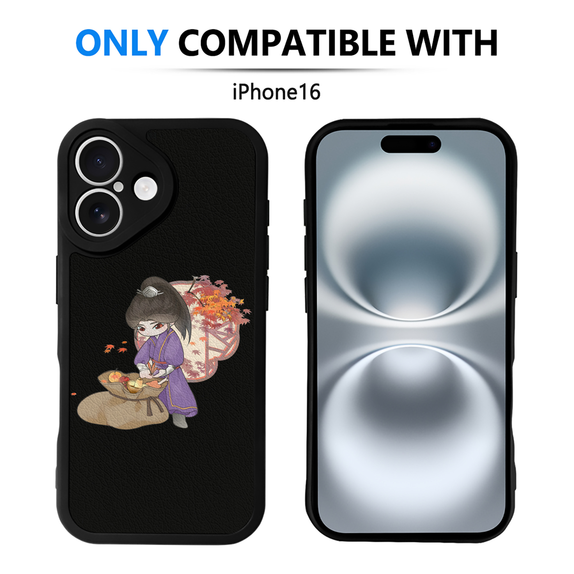 （画像用） Ne Zha 2 ナタ 魔童の大暴れ 【iPhone 16シリーズ対応】シリコンスマホケース（レザー調） 材質：シリコン